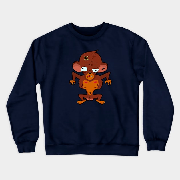 stupid monkey Crewneck Sweatshirt by MushroomEye